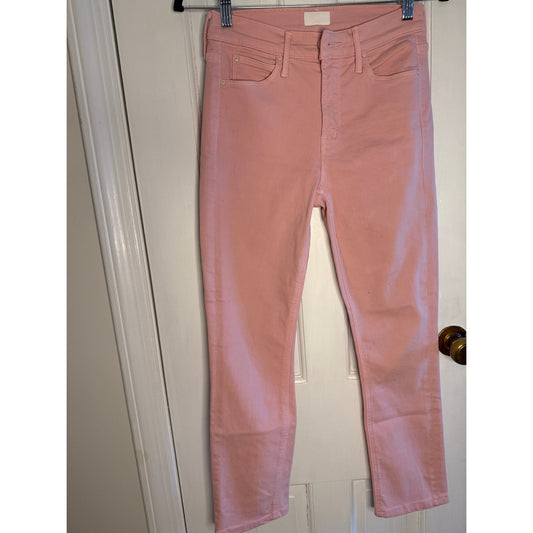 Mother Jeans Pink Mid-Rise Dazzler Ankle - Size 25