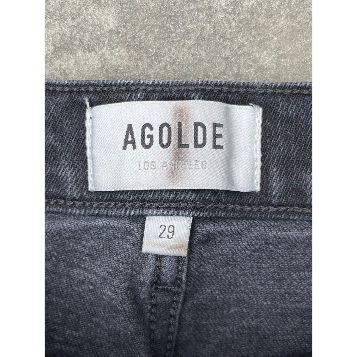 AGOLDE Riley High Rise Straight Crop Black Jeans Size 29 Panoramic