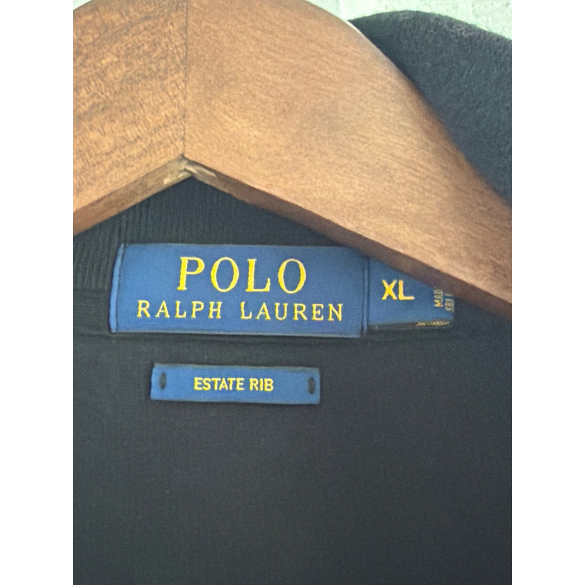 Polo Ralph Lauren Estate Rib Quarter-Zip Pullover - Black, Size XL