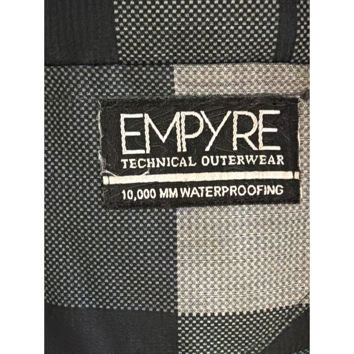 Empyre Mens Large Plaid Hooded Jacket Black Teal Blue Outerwear Warm Skate L