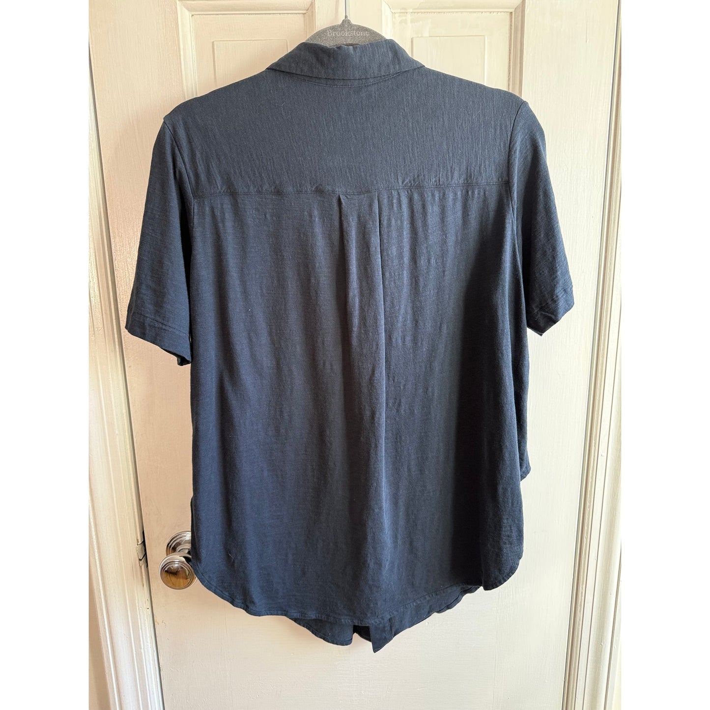 Theory Men's Irving Short-Sleeve Button-Down Shirt - Eclipse(Dark Gray)- Size M