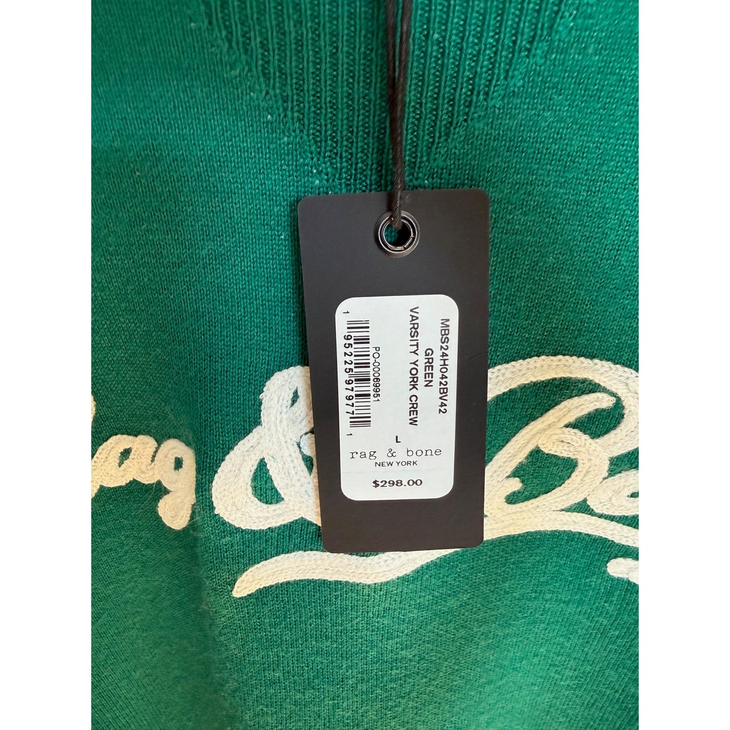 Rag and Bone Green Sweatshirt NWT - Large
