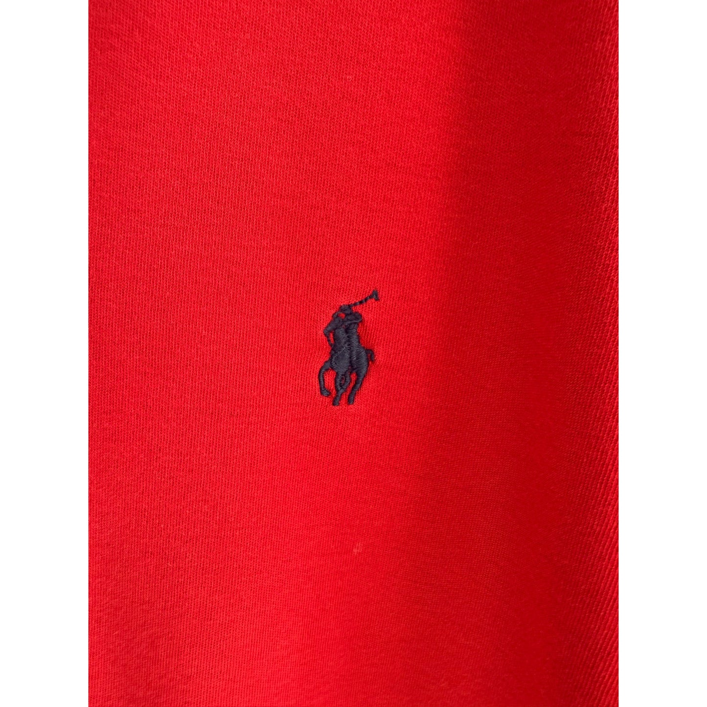 Vintaga Polo Ralph Lauren Polo Red Shirt Men's Blue Pony - Medium