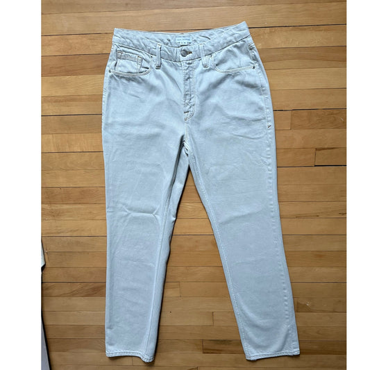 Good American Good 90’s Icon Straight Leg Jeans - Size 8 - Bone White -