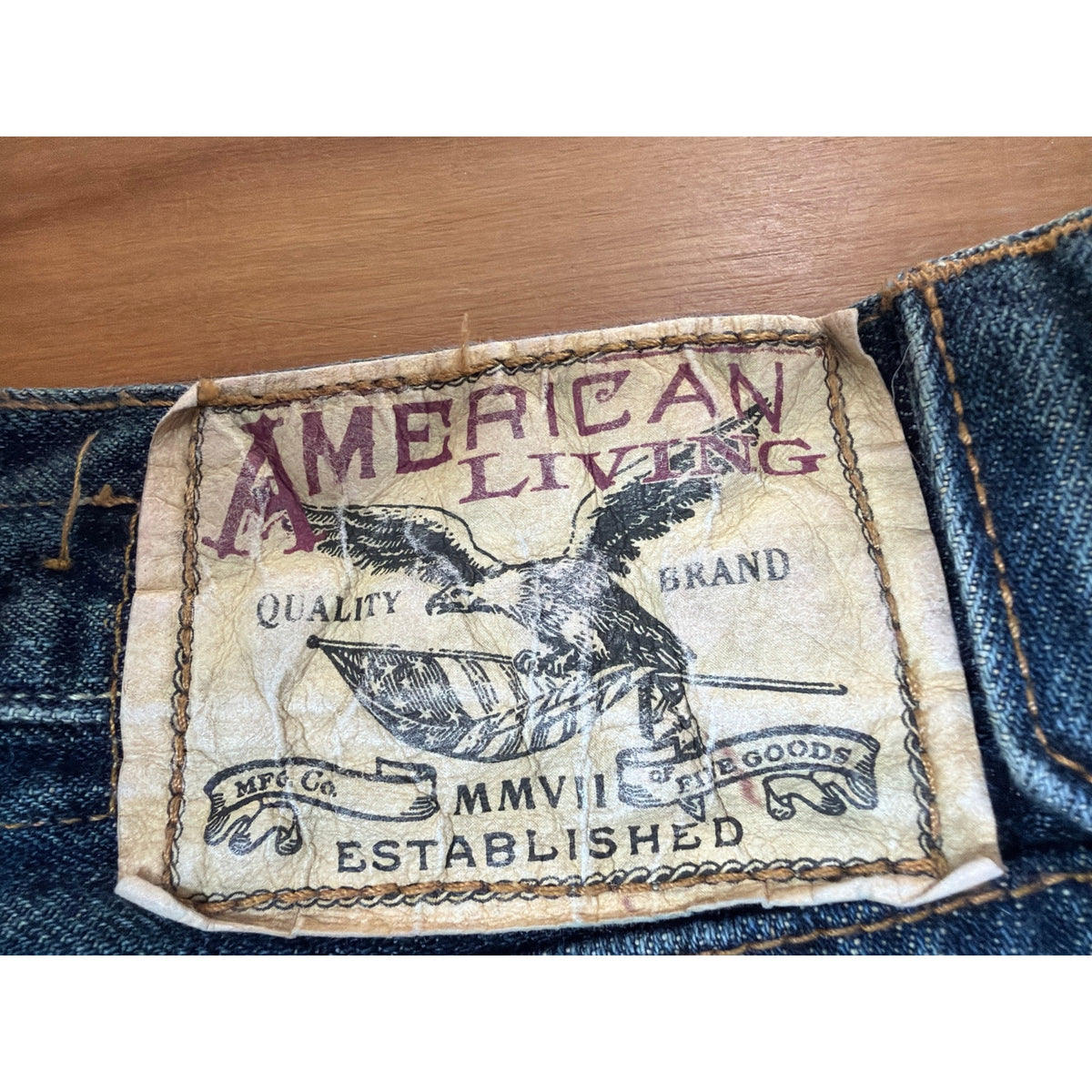 American Living 36/30 Relaxed Bootcut Dark Wash Jean