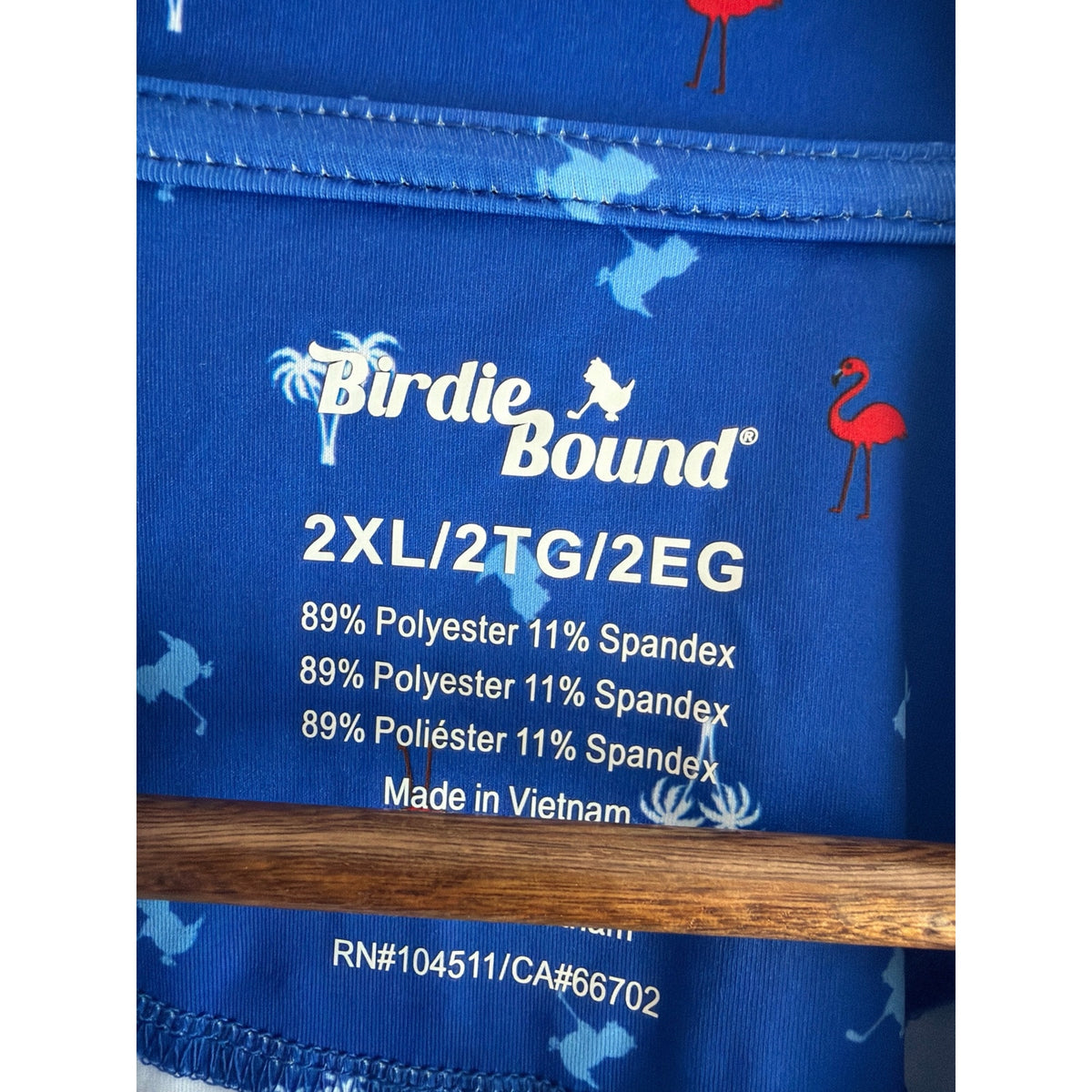 Birdie Bound Blue Gingham Quarter-Zip Golf Pullover Shirt - NWT, 2XL 