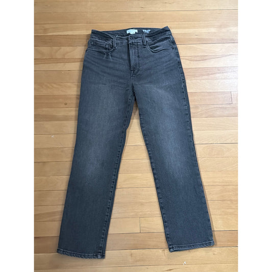 Good American "Good Legs" Mid Rise Straight Jeans Black Size 8/29 EUC
