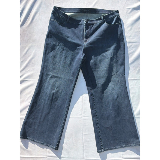 Lafayette 148 Size 18W High Rise Dark Wash Wide Leg Jean
