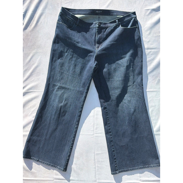 Lafayette 148 Size 18W High Rise Dark Wash Wide Leg Jean