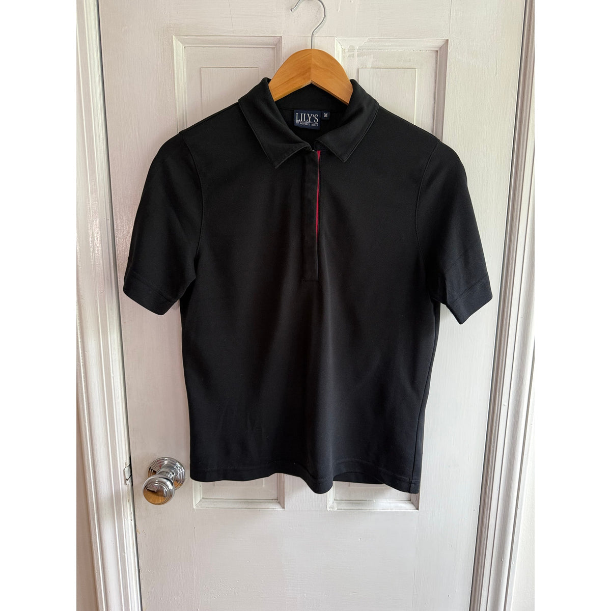 Vintage Lily's of Beverly Hills Black Polo - Size M - Made in USA - EUC
