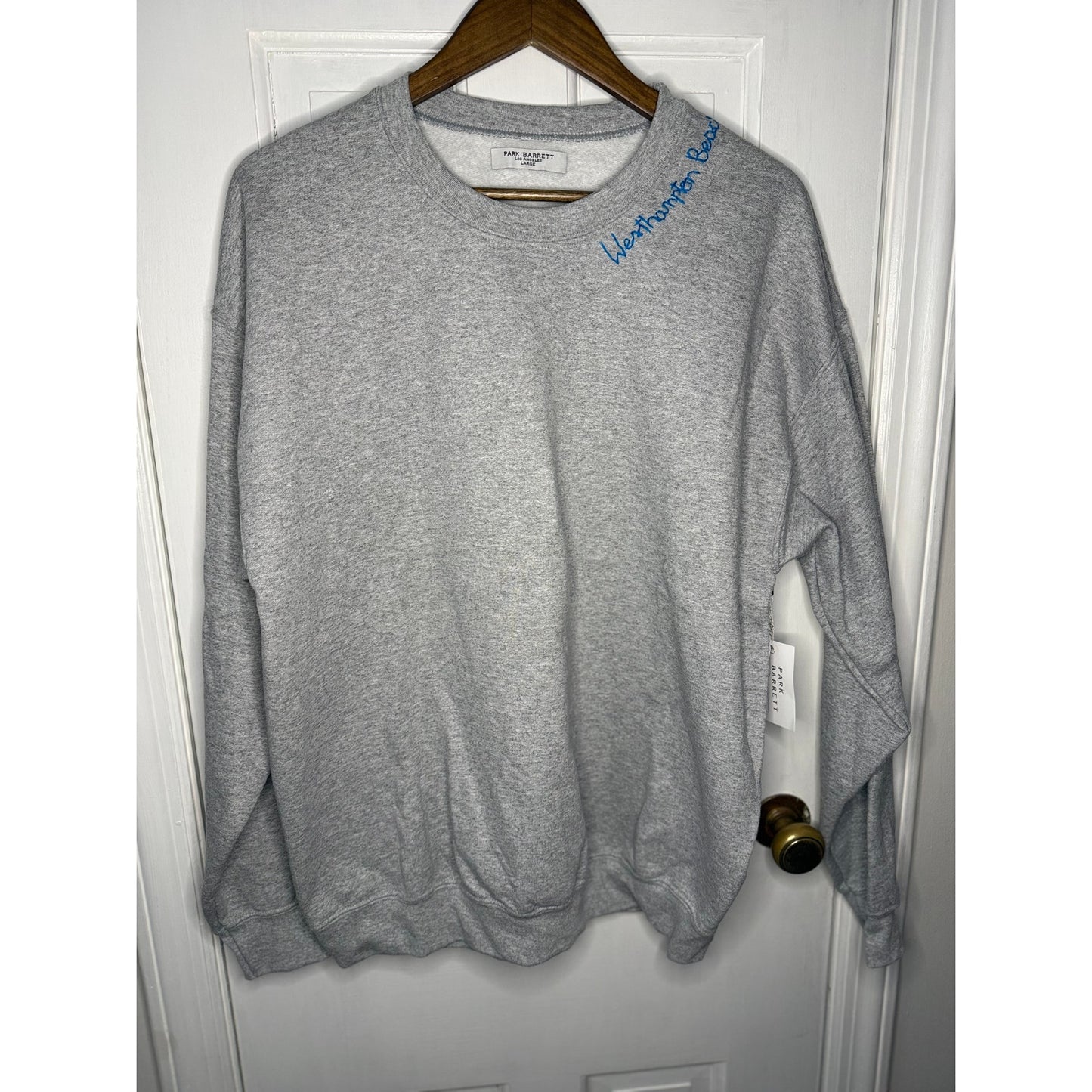 Park Barrett Vintage Grey Sweatshirt "West Hampton" NWT - Hand Sewn