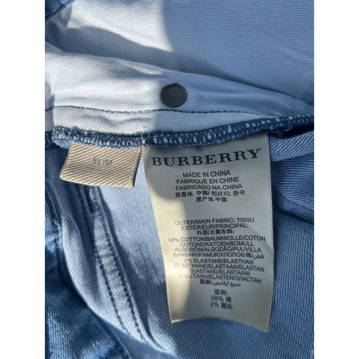 Burberry Brit Men's Designer Straight Leg Indigo Denim Jeans 30 x 32 Low Rise