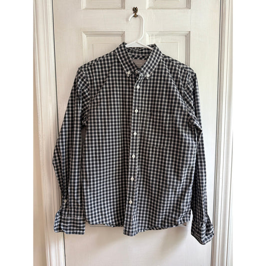 Everlane Size XS Black and White Plaid Long Sleeve Button down