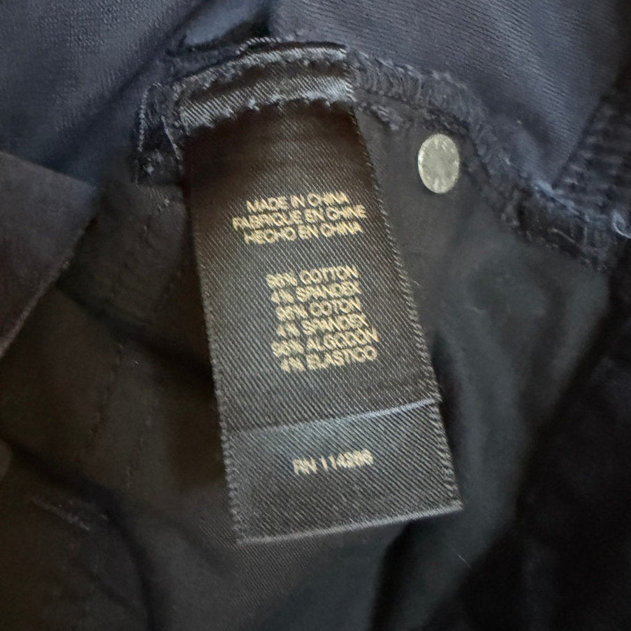 NWT FRYE Melissa Skinny Corduroy Pants Black Womens 30 High Rise Stretch 5-Pocket