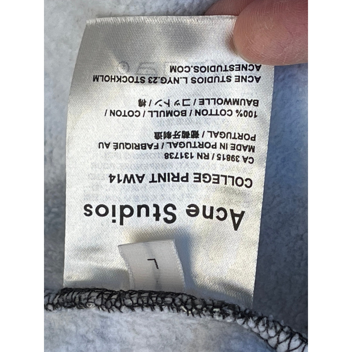 Acne Studios Terrazzo Boxy College Print Sweatshirt Unisex Large 💎 Grail