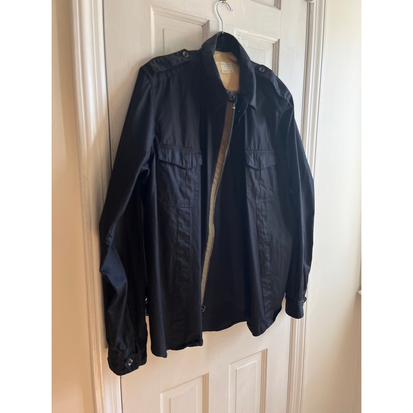 rag & bone Men's Technical Zip Navy Jacket | Spring Windbreaker | XXL tag, really a Large!