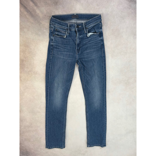 MOTHER The Mid Rise Dazzler Ankle Jeans Size 24 Wish On A Star Straight Leg Blue