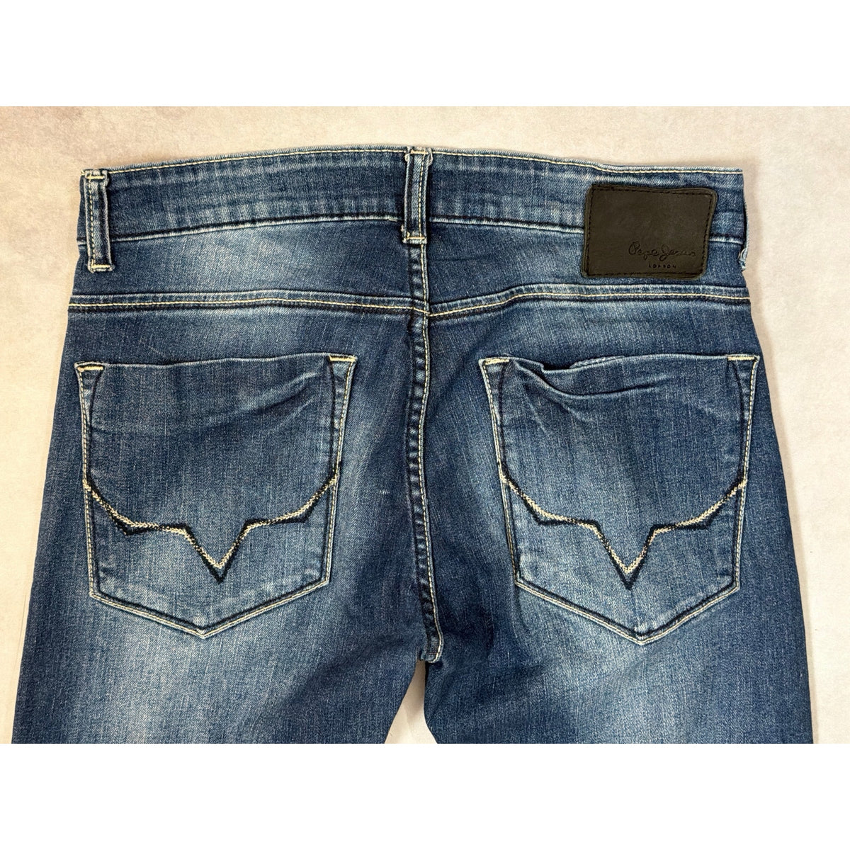 Pepe Jeans London Jakes Low Rise Slim Straight Jeans Size 30