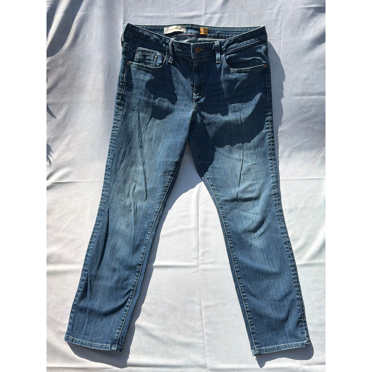 Pilcro Size 32 High Rise Straight Leg Blue Jean