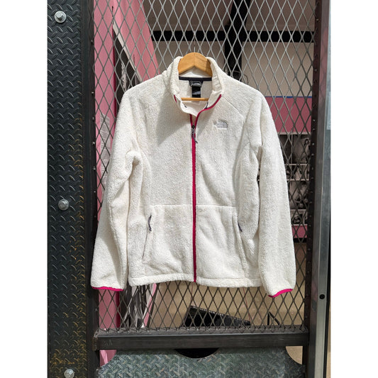 The North Face White Osito Full-Zip Fleece Jacket Women's Large Cozy Outerwear