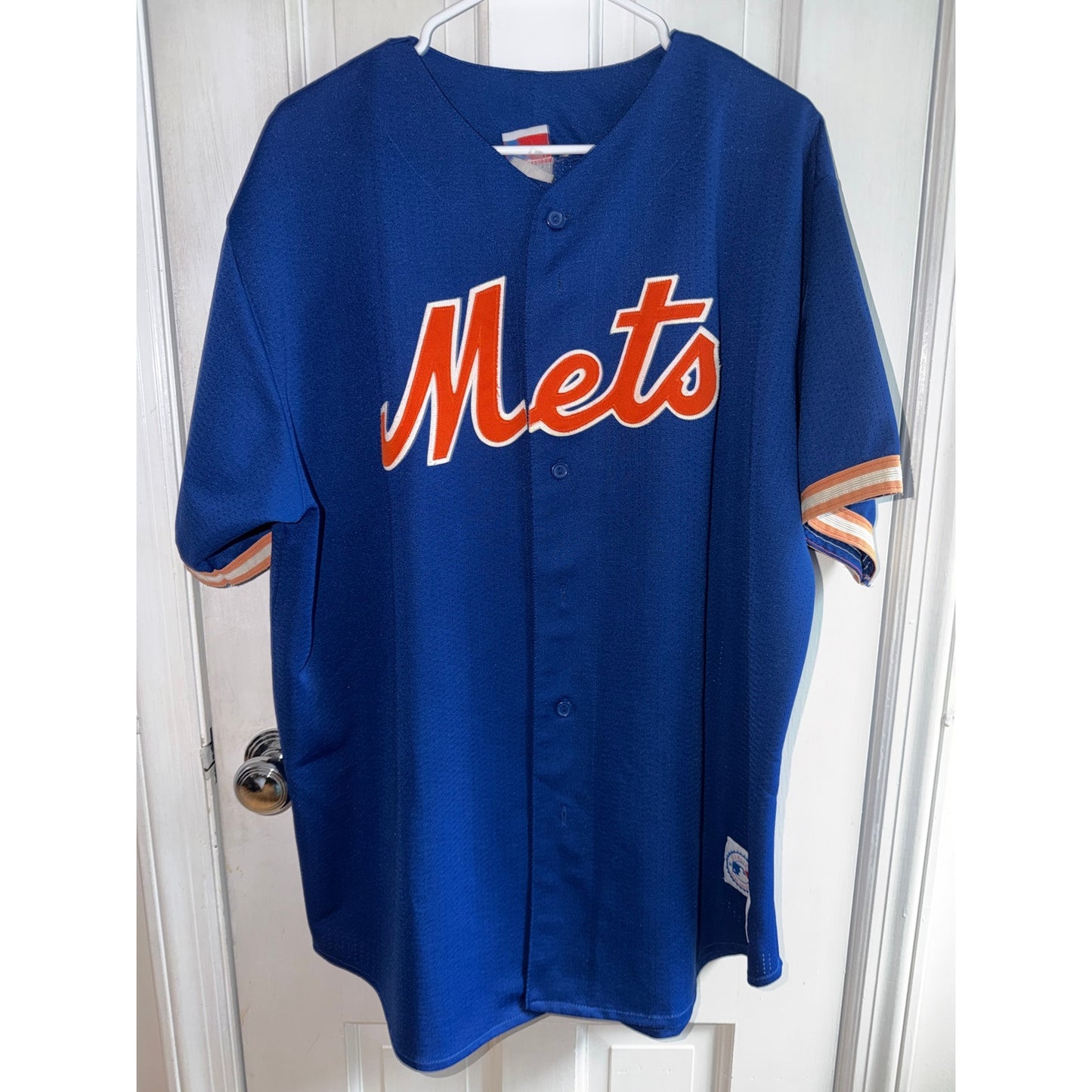 New York Mets Jersey Mens XL Mike Piazza 31 Blue Orange MLB Fan Apparel EUC