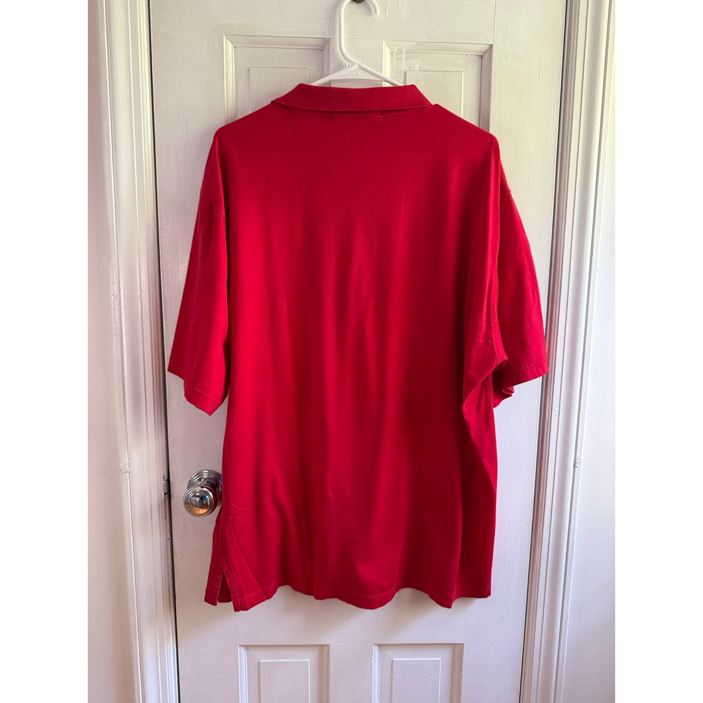 Vintage Fairway Greene Salem Witch Logo Red Polo Shirt Golf Mens Large L EUC