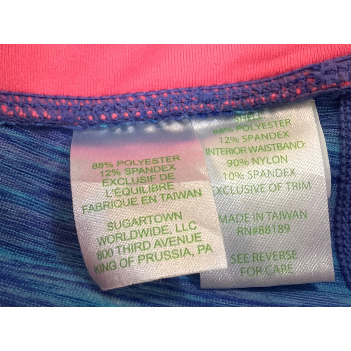 Lilly Pulitzer Luxletic Space Dye Crop Leggings Blue Purple Pink Medium