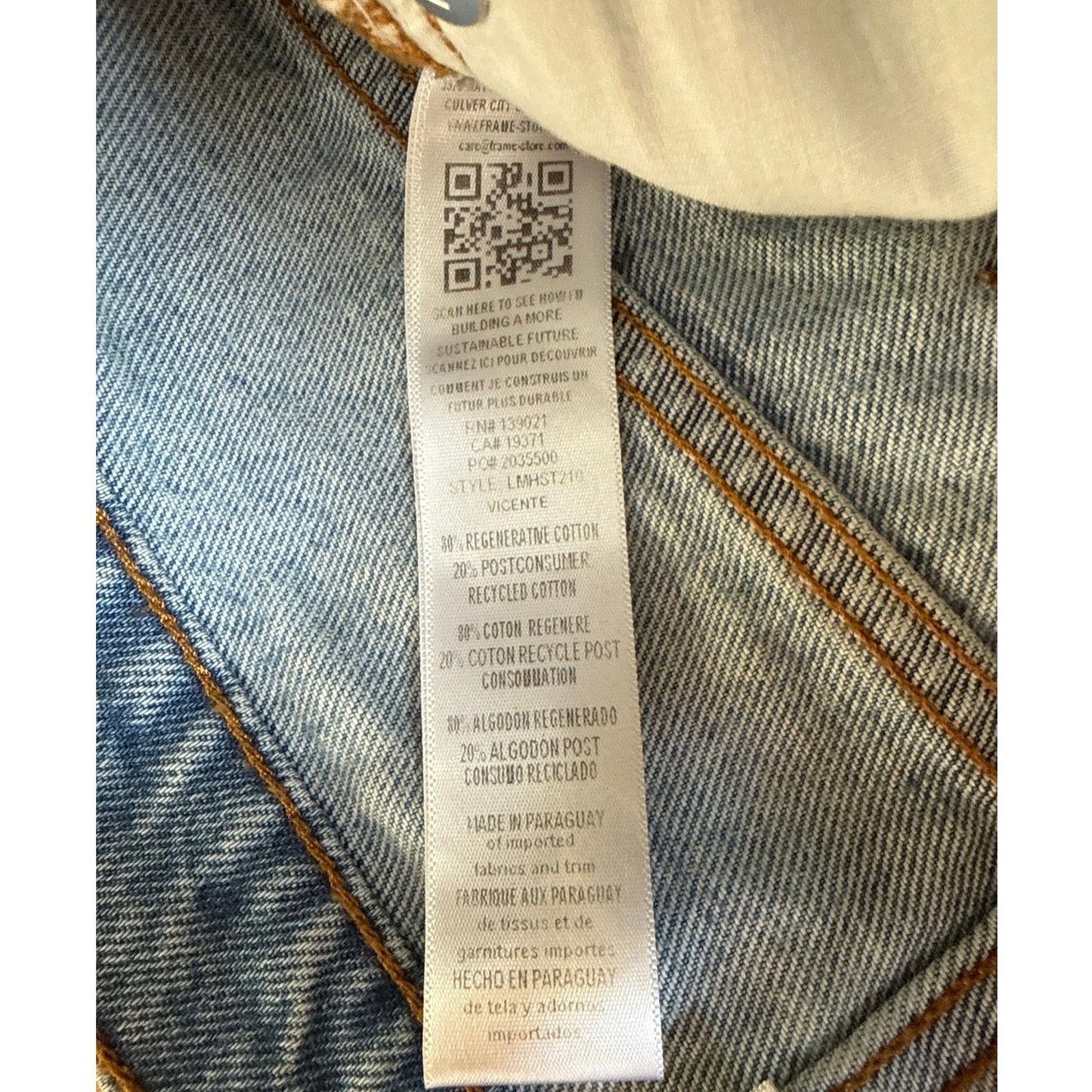 Frame Size 32 Le High Straight Leg Jeans