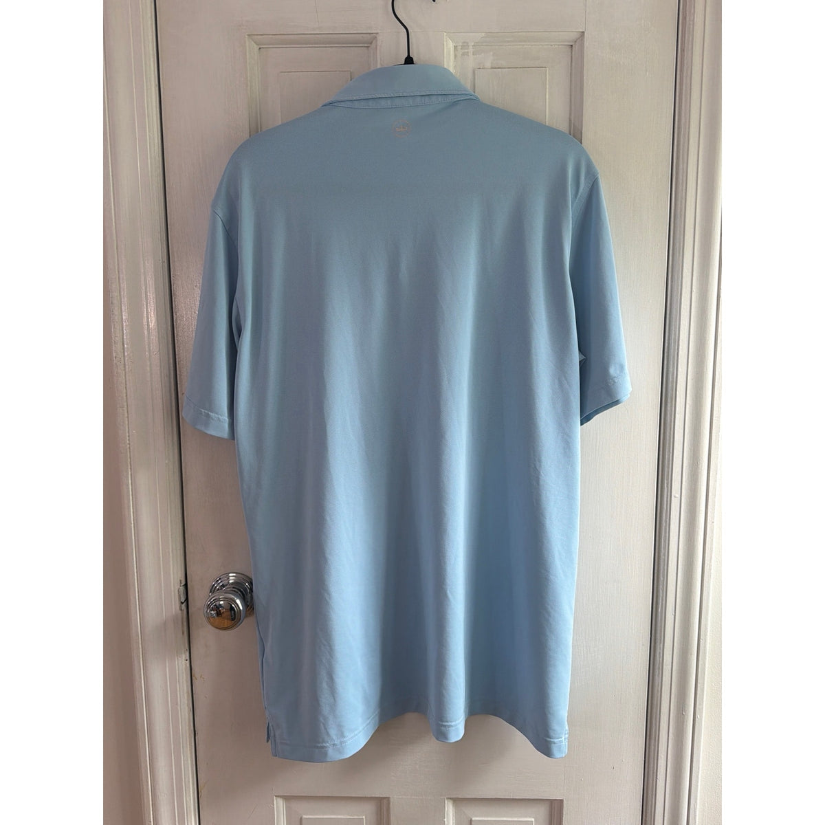 Peter Millar Crown Crafted Light Blue Performance Polo Shirt, Large 