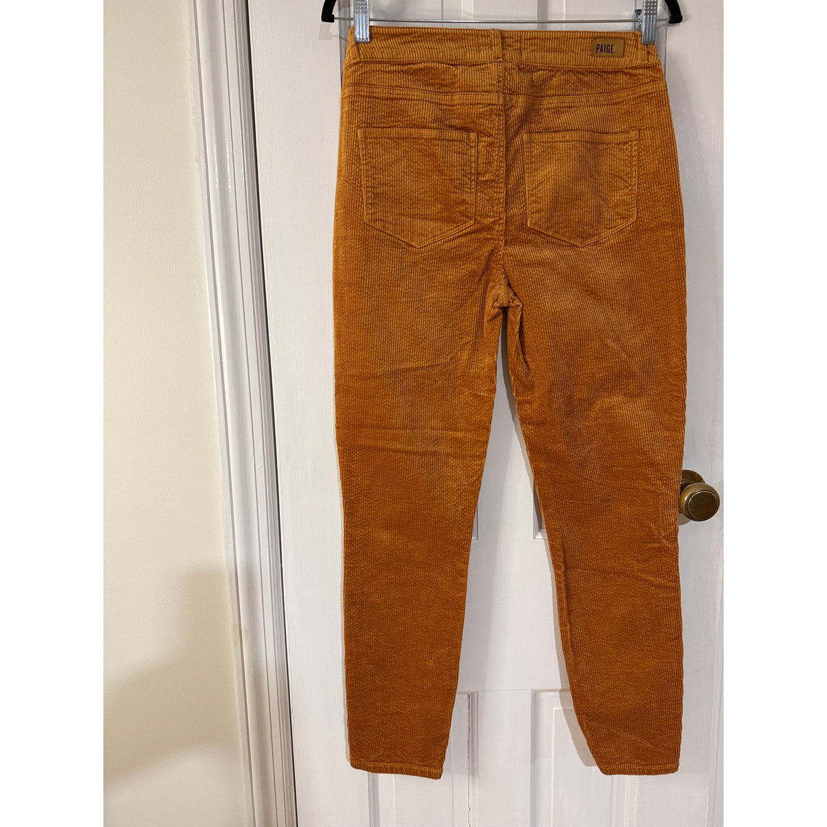 Paige Burnt Orange Corduroy Jeans Huxton Ankle size 28