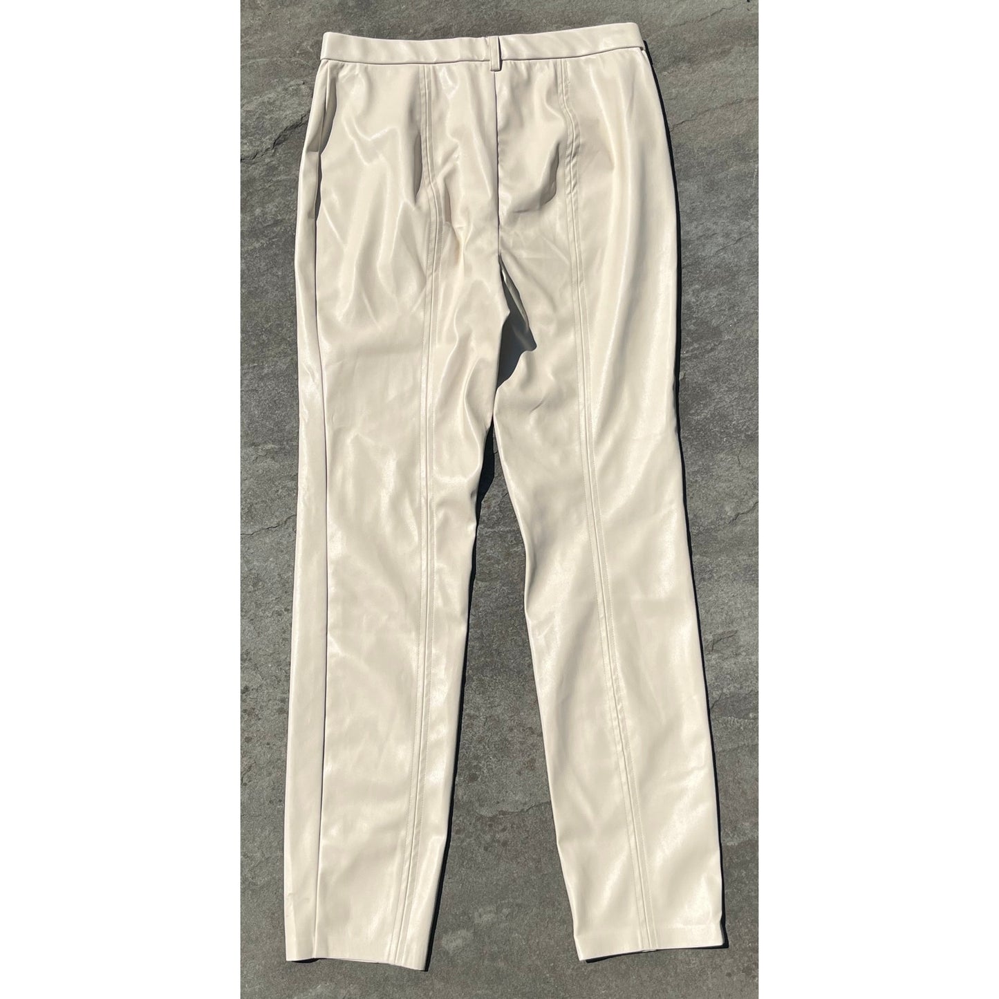 Jason Wu High-Rise Faux Leather Split Hem Pants 🤍 Size Large