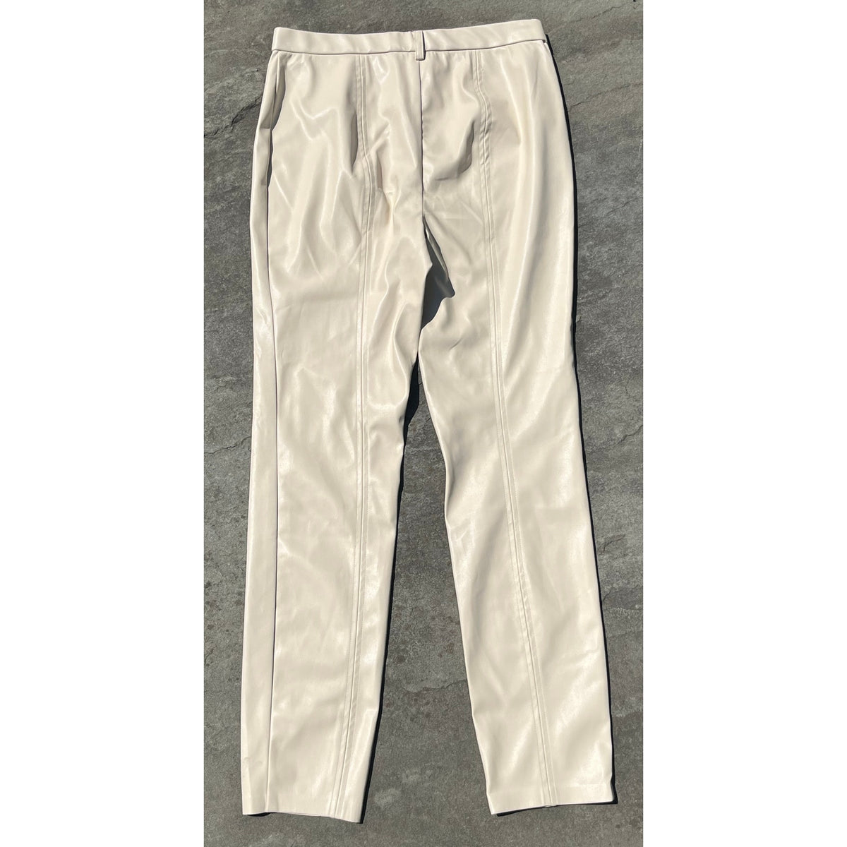 Jason Wu High-Rise Faux Leather Split Hem Pants 🤍 Size Large