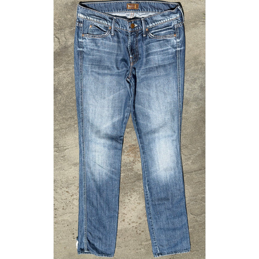 Mother Denim Holy Rascal Still Behind the Hustle Jeans Size 25 Blue Ripped Straight