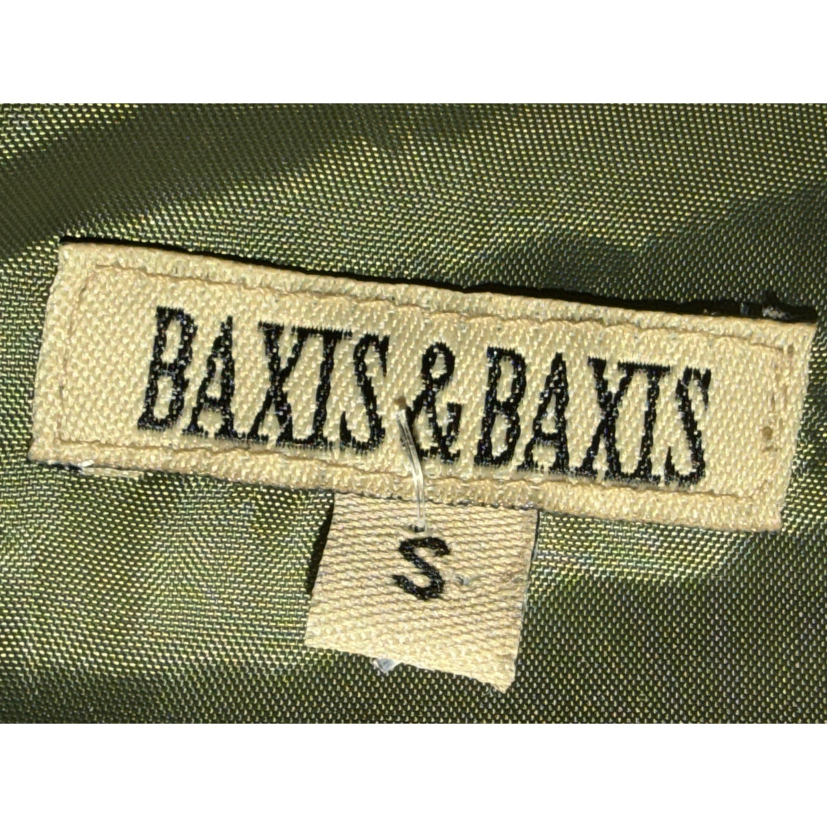 Vintage Marc Baxis Jacket Womens Small Green Genuine Suede Ruffle Trim Military