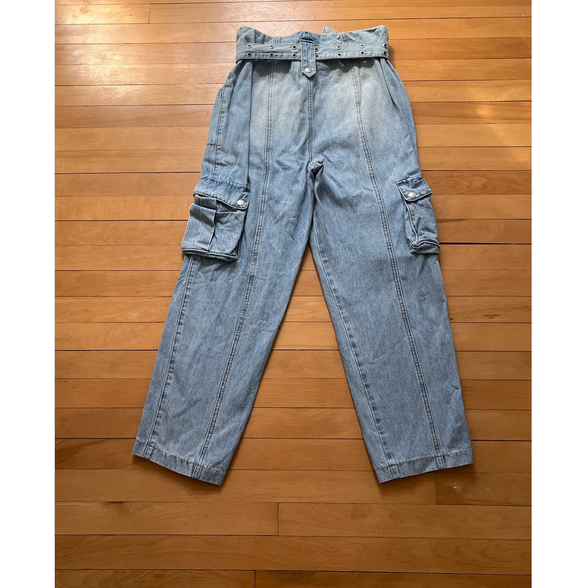 BLANKNYC Self Belted Cargo Denim Jeans Steal The Show 26 EUC