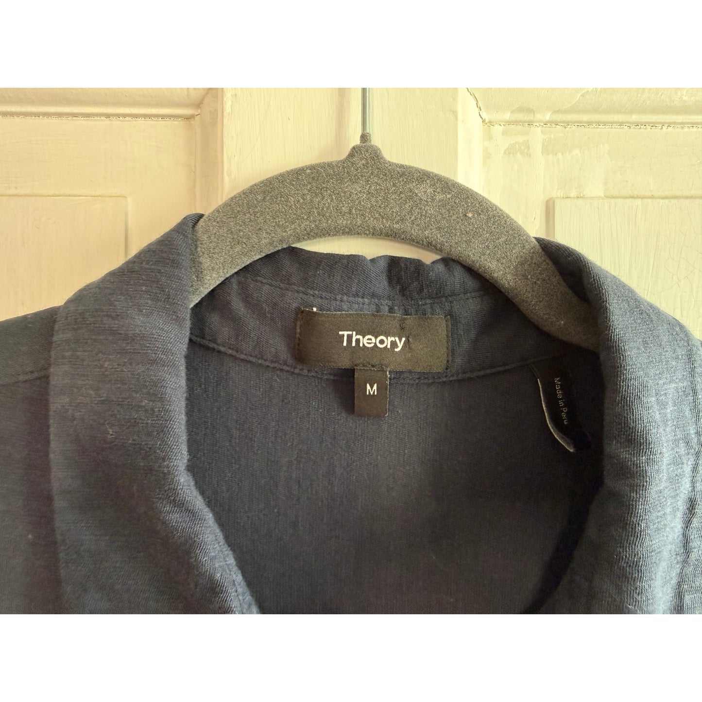 Theory Men's Irving Short-Sleeve Button-Down Shirt - Eclipse(Dark Gray)- Size M