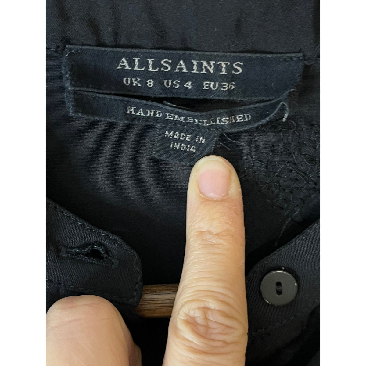 ✨ RARE AllSaints Embellished Beaded Anouk Lin Dress Sz 4