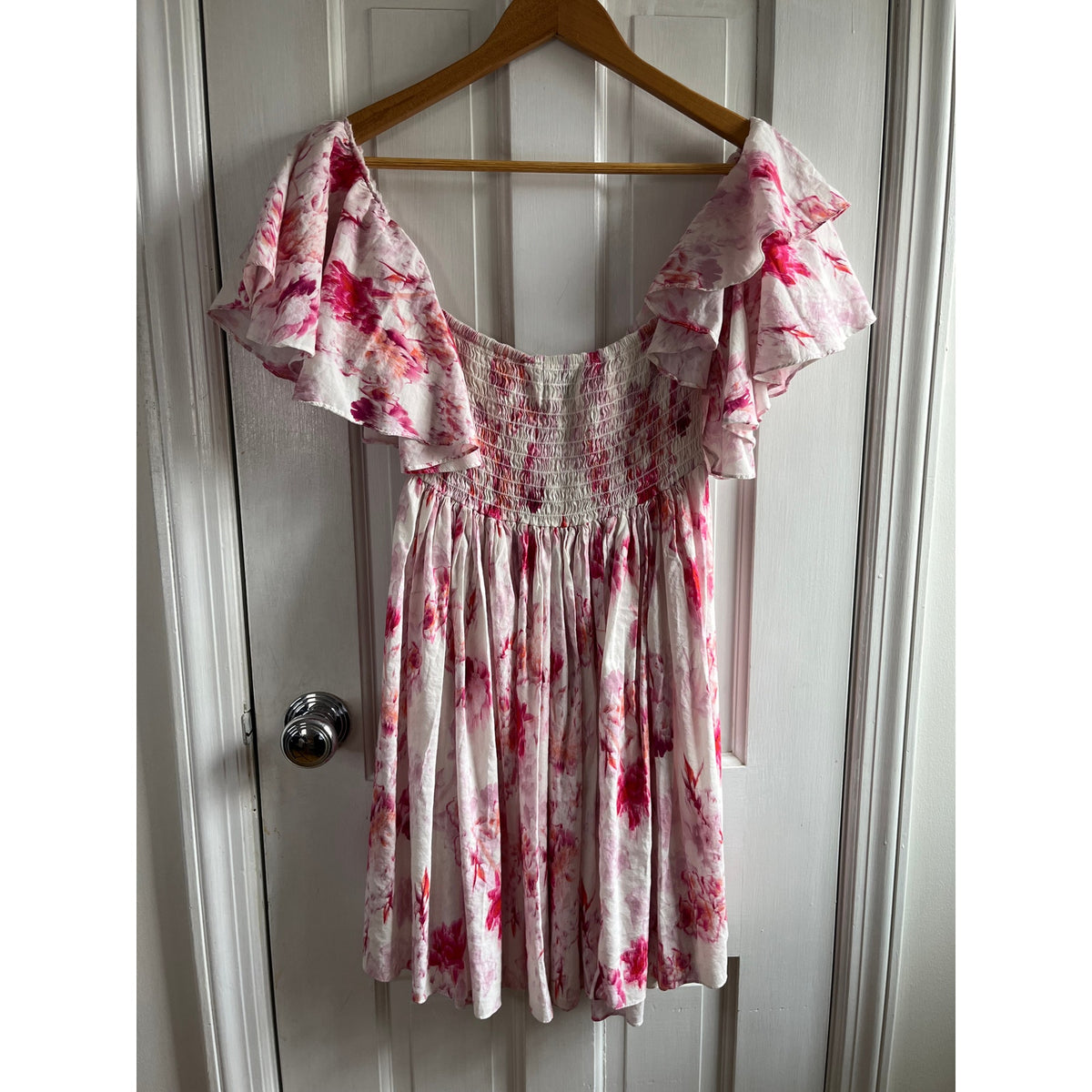 NWT MISA Los Angeles Dina Abstract Floral Smocked Mini Dress 🌸 Sold Out! Sz M