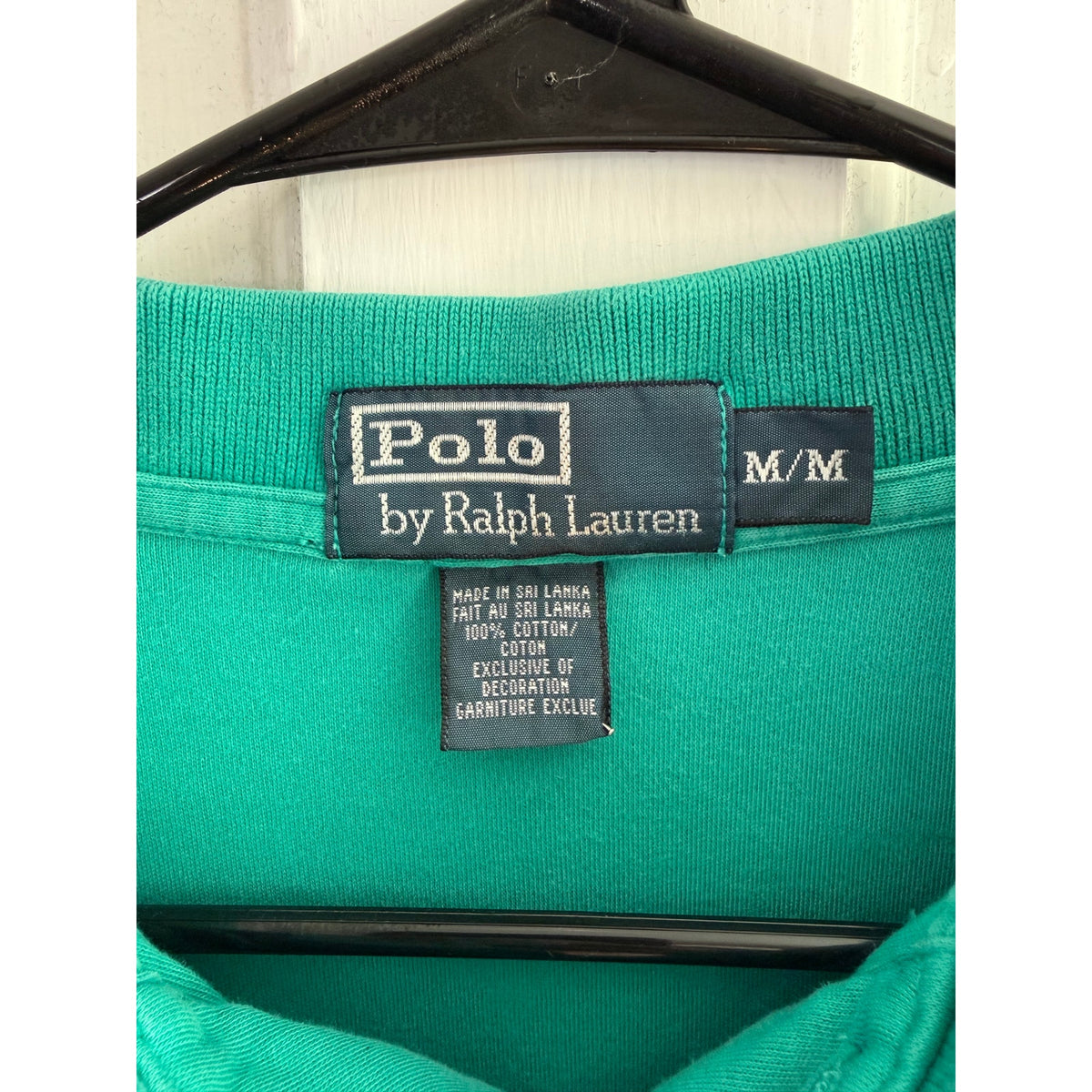 Rare Vintage Polo Ralph Lauren Aqua Mint Green Polo Gold Pony Medium