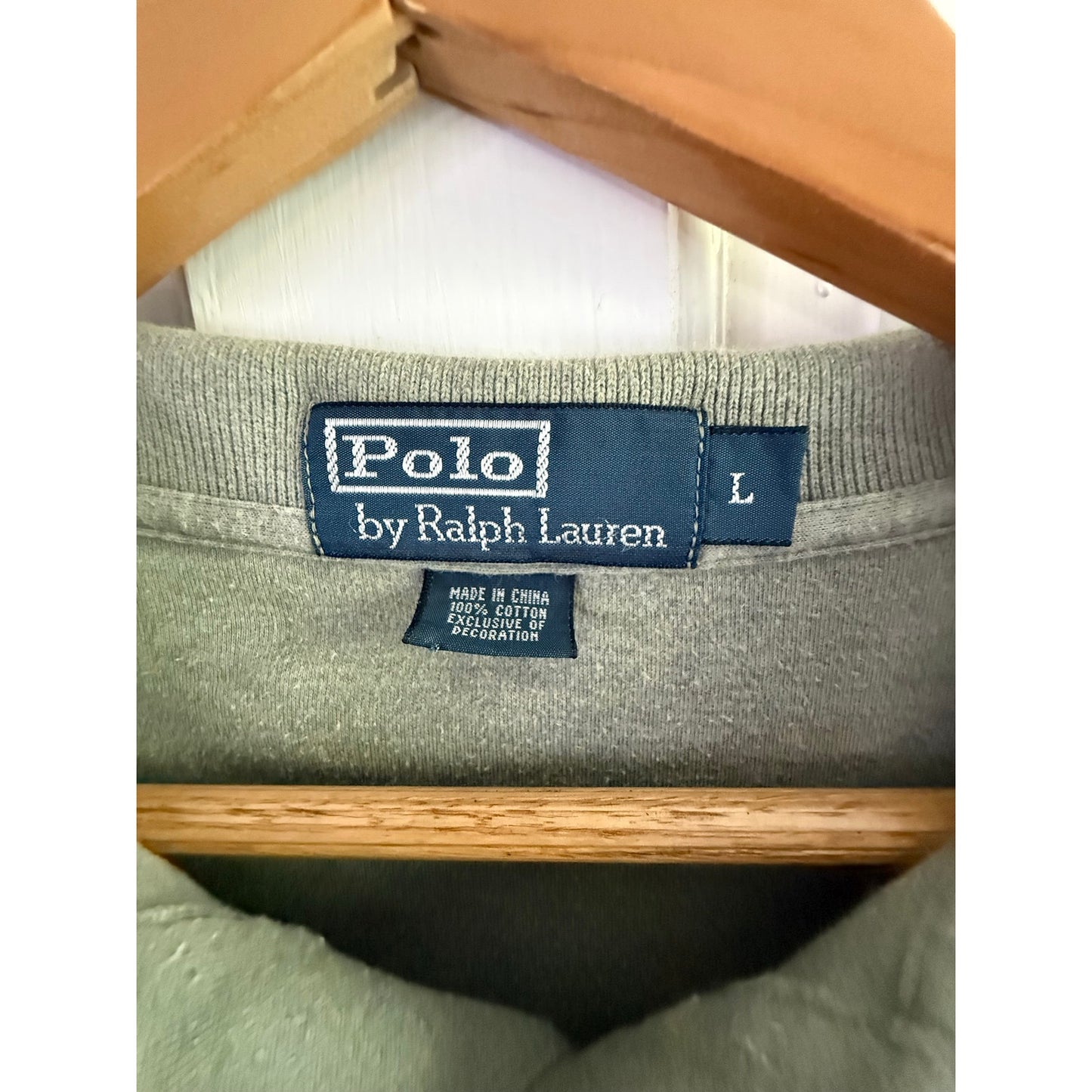 Vintage Polo Ralph Lauren Olive Polo Shirt Men's Red Pony Large