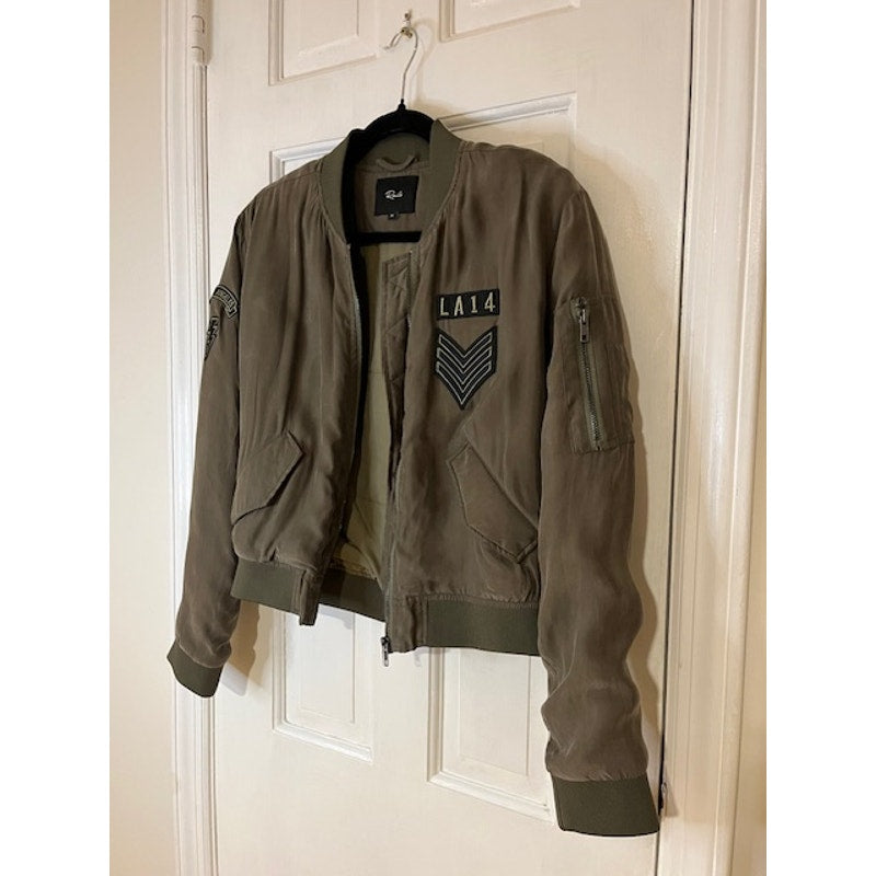 Rails Ace Military Bomber Patches Jacket - West Coast style- Sz XS