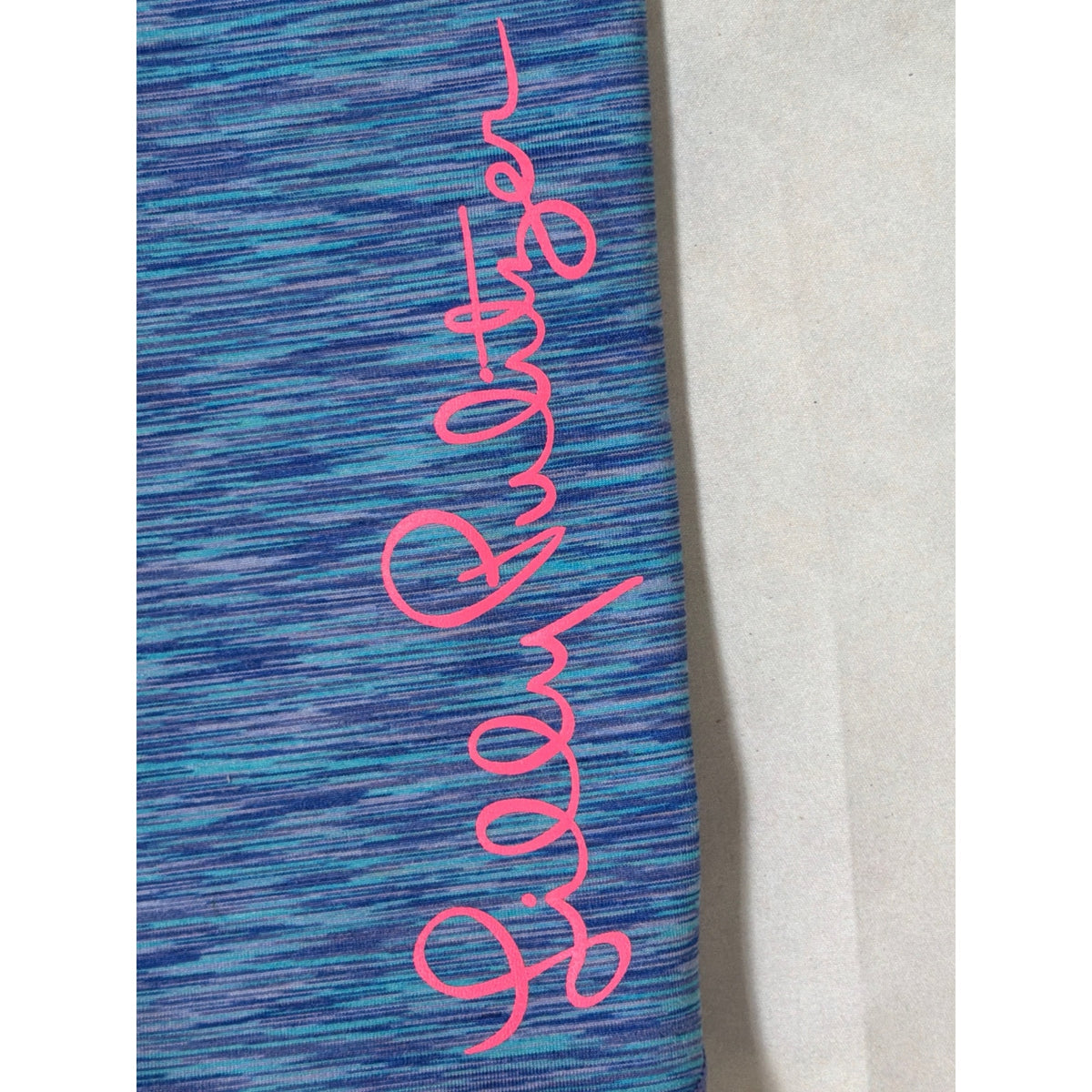 Lilly Pulitzer Luxletic Space Dye Crop Leggings Blue Purple Pink Medium