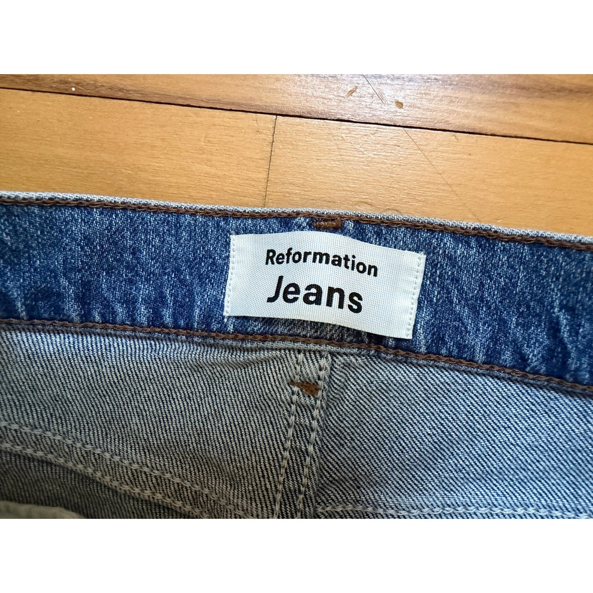 Reformation Jeans Size 24 Palermo Destroyed Medium Wash Distressed Ripped EUC