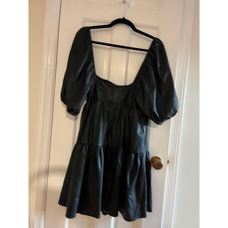 Amanda Uprichard Maisie Faux Leather Mini-dress Medium