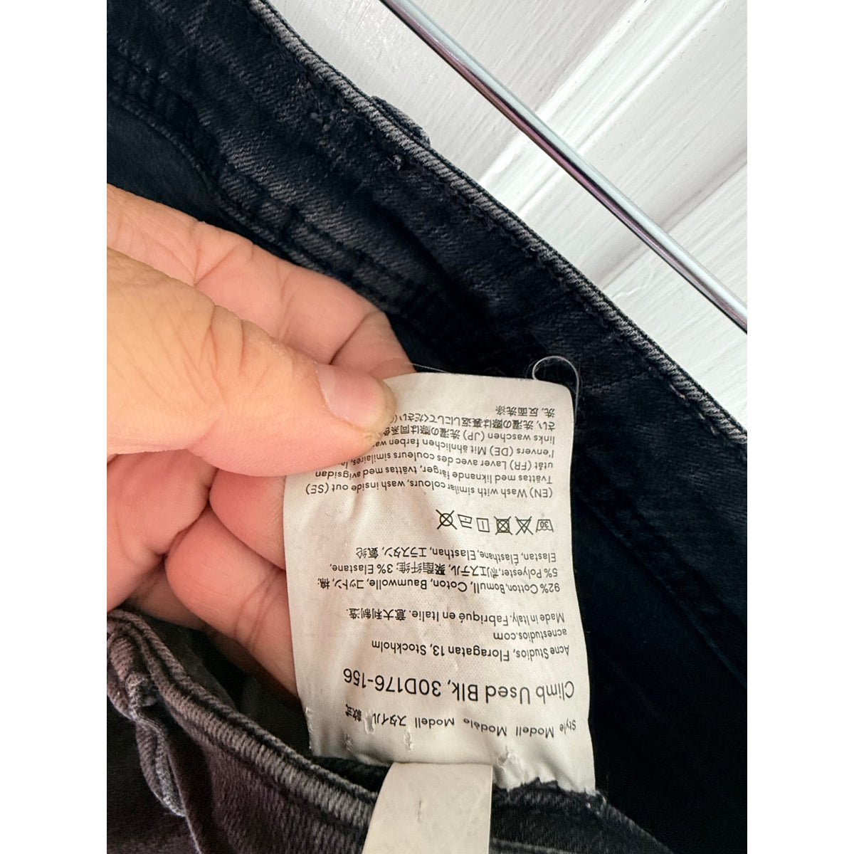 Acne Studios Climb Used Blk Skinny Jeans - Size 26 - EUC