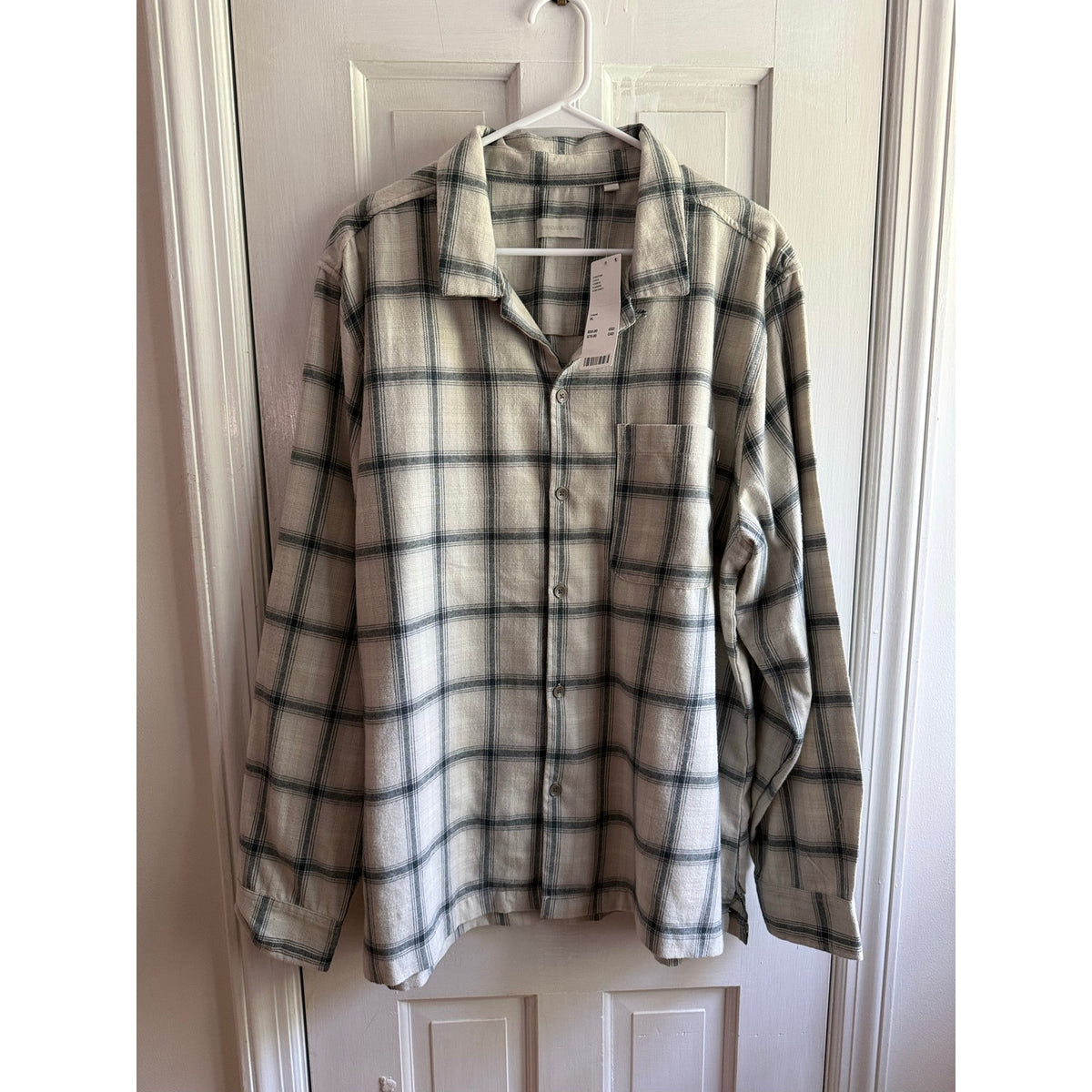 Standard Cloth NWT XL White flannel Button Down