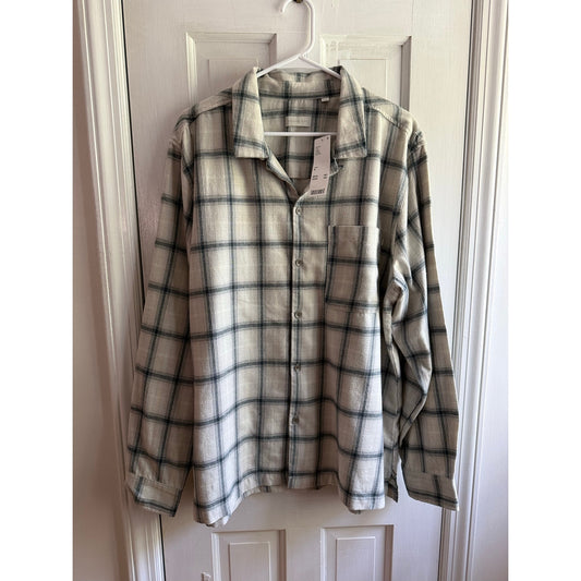Standard Cloth NWT XL White flannel Button Down