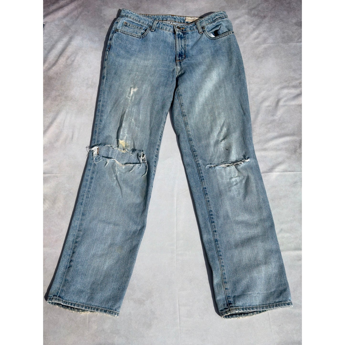 Polo Ralph Lauren Jeans Womens 6L Saturday Style Light Wash Midrise Ripped Blue
