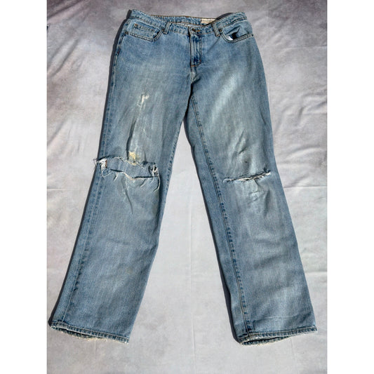 Polo Ralph Lauren Jeans Womens 6L Saturday Style Light Wash Midrise Ripped Blue