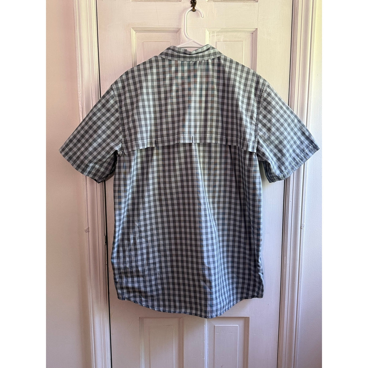 Carhartt Force Plaid Shirt Short Sleeve Mens Large L Button Up Workwear EUC